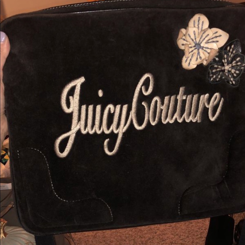 Juicy Couture Brown Velour Laptop Case w/Strap